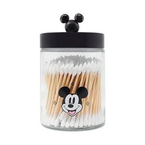Brand New Mickey Mouse Disney Chic Reusable Jar + 180 Precision Cotton Swabs